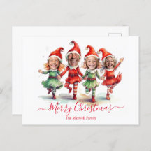 4 Fotos Weihnachtselfen