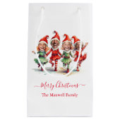 4 Fotos Weihnachtselfen Kleine Geschenktüte (Vorderseite)