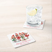 4 Fotos Weihnachtselfen Rechteckiger Pappuntersetzer (Vor Ort)