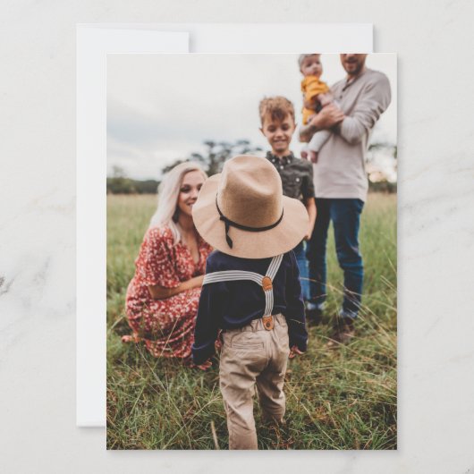 4 Fotos Weihnachtskarte & Textraum Ankündigung (Rückseite)