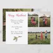 4 Fotos Weihnachtskarte & Textraum Ankündigung (Vorne/Hinten)