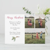 4 Fotos Weihnachtskarte & Textraum Ankündigung (Stehend Vorderseite)