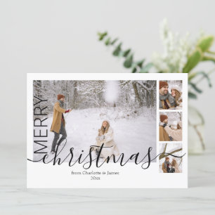 4 Fotovorlage Einfach Moderne frohe Weihnachten