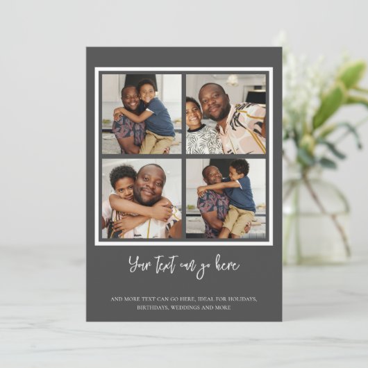 4 Fotovorlage Karte (Stehend Vorderseite)