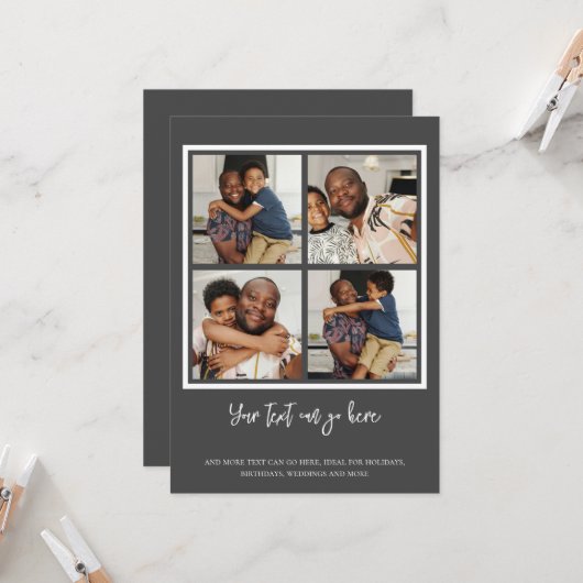 4 Fotovorlage Karte (Vorderseite/Rückseite Beispiel)