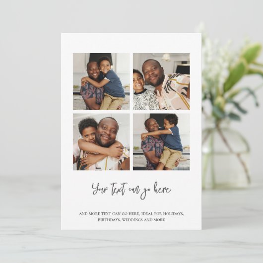 4 Fotovorlage Karte (Stehend Vorderseite)