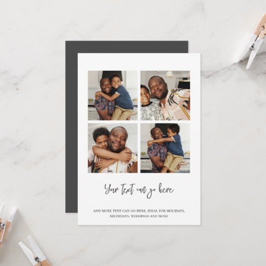 4 Fotovorlage Karte (Vorderseite/Rückseite Beispiel)