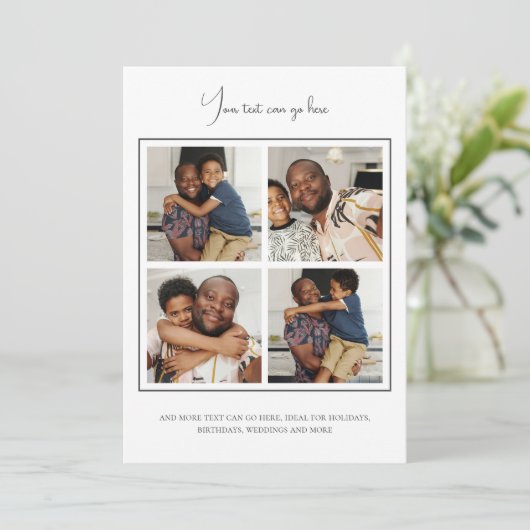 4 Fotovorlage Karte (Stehend Vorderseite)