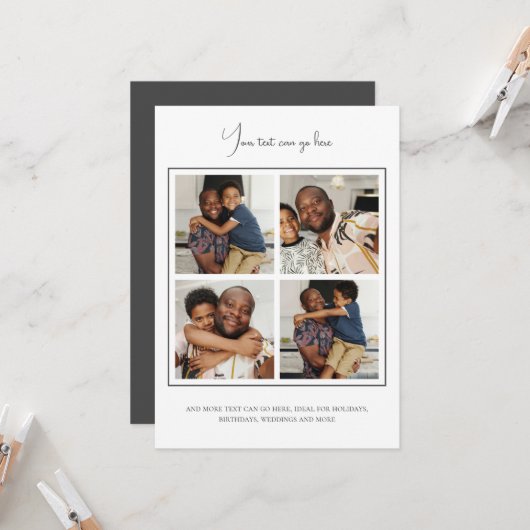 4 Fotovorlage Karte (Vorderseite/Rückseite Beispiel)