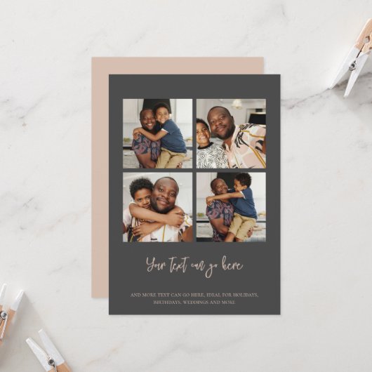 4 Fotovorlage Karte (Vorderseite/Rückseite Beispiel)