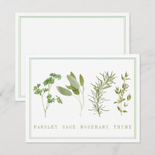 4 FRISCHE HERBS 4.25x5.5 Flachkarte Karte