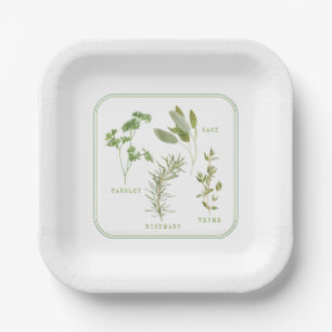 4 FRISCHE HERBS 7" Square Paper Teller