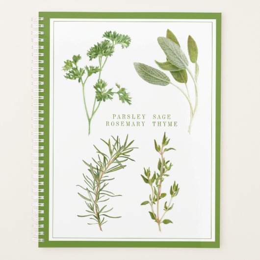 4 FRISCHE HERBS 8.5x11 Planer / grün (Vorderseite)