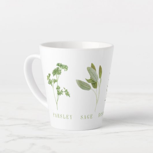 4 FRISCHE HERBS Latte Tasse (Linke Ecke)