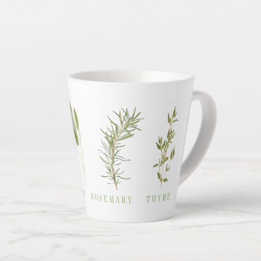 4 FRISCHE HERBS Latte Tasse (Rechte Ecke)