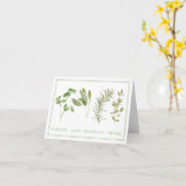 4 FRISCHE HERBS-Note-Karte Karte (Gelbe Blume)