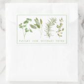 4 FRISCHE HERBS-Rectangle-Sticker Rechteckiger Aufkleber (Tasche)