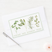 4 FRISCHE HERBS-Rectangle-Sticker Rechteckiger Aufkleber (Umschlag)