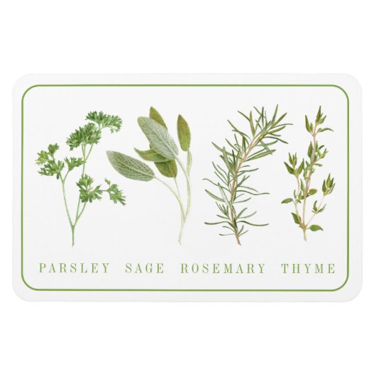 4 FRISCHES HERBS 4x6 Flexibles Magnet (Horizontal)