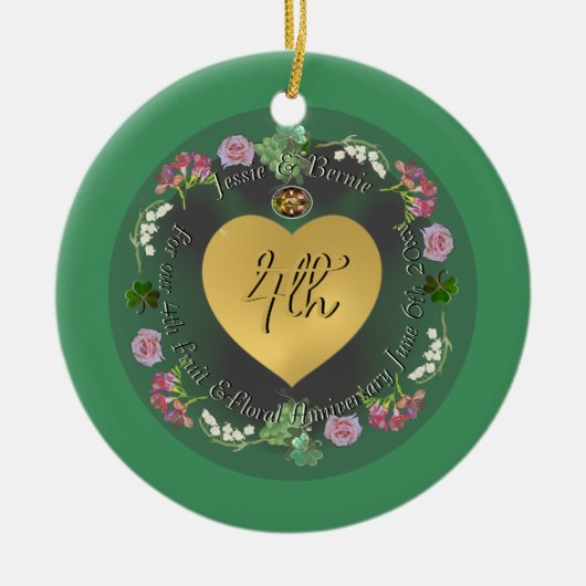 4. Frucht & Blumenzwiebeln + Foto Keramik Ornament (Vorne)