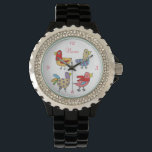 4 Funny Birds Thunder_Cove Armbanduhr<br><div class="desc">4 Funny Unique Birds,  ihre eigene Sache gemeinsam zu tun,  mit Ihrem eigenen Gruß,  Namen,  Nachricht etc. anpassen</div>