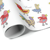 4 Funny Birds Thunder_Cove Geschenkpapier (Rolleneckpunkt)