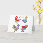 4 Funny Birds Thunder_Cove Karte (Gelbe Blume)