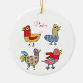 4 Funny Birds Thunder_Cove Keramik Ornament (Vorne)