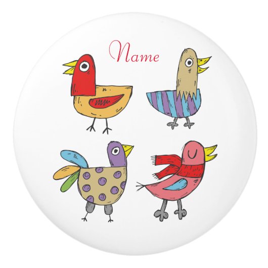 4 Funny Birds Thunder_Cove Keramikknauf (Vorderseite)