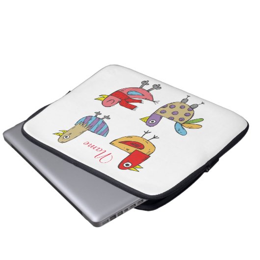 4 Funny Birds Thunder_Cove Laptopschutzhülle (Vorne Knopf)