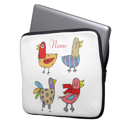 4 Funny Birds Thunder_Cove Laptopschutzhülle (Vorderseite Links)