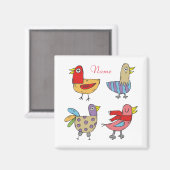 4 Funny Birds Thunder_Cove Magnet (Vorderseite/Rückseite)