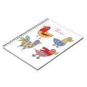 4 Funny Birds Thunder_Cove Notizblock (Linke Seite)