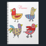 4 Funny Birds Thunder_Cove Notizblock<br><div class="desc">4 Funny Unique Birds,  ihre eigene Sache gemeinsam zu tun,  mit Ihrem eigenen Gruß,  Namen,  Nachricht etc. anpassen</div>