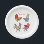 4 Funny Birds Thunder_Cove Pappteller<br><div class="desc">4 Funny Unique Birds,  ihre eigene Sache gemeinsam zu tun,  mit Ihrem eigenen Gruß,  Namen,  Nachricht etc. anpassen</div>