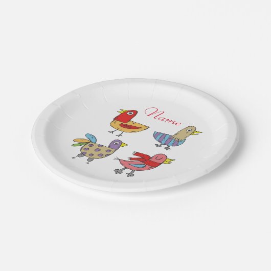 4 Funny Birds Thunder_Cove Pappteller (Schrägansicht)