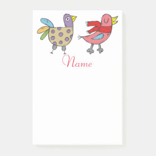 4 Funny Birds Thunder_Cove Post-it Klebezettel