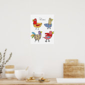 4 Funny Birds Thunder_Cove Poster (Küche)