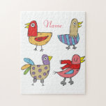 4 Funny Birds Thunder_Cove Puzzle<br><div class="desc">4 Funny Unique Birds,  ihre eigene Sache gemeinsam zu tun,  mit Ihrem eigenen Gruß,  Namen,  Nachricht etc. anpassen</div>