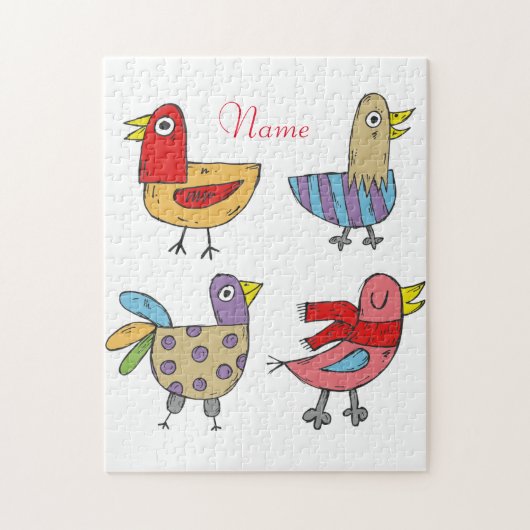 4 Funny Birds Thunder_Cove Puzzle (Vertikal)