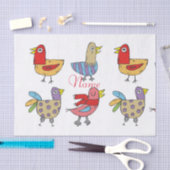 4 Funny Birds Thunder_Cove Seidenpapier (Handwerk)