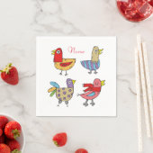 4 Funny Birds Thunder_Cove Serviette (Beispiel)