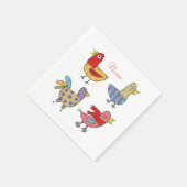 4 Funny Birds Thunder_Cove Serviette (Ecke)