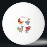 4 Funny Birds Thunder_Cove Tischtennisball<br><div class="desc">4 Funny Unique Birds,  ihre eigene Sache gemeinsam zu tun,  mit Ihrem eigenen Gruß,  Namen,  Nachricht etc. anpassen</div>