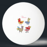 4 Funny Birds Thunder_Cove Tischtennisball<br><div class="desc">4 Funny Unique Birds,  ihre eigene Sache gemeinsam zu tun,  mit Ihrem eigenen Gruß,  Namen,  Nachricht etc. anpassen</div>