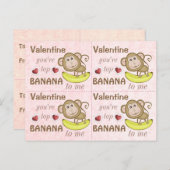 4 Funny Monkey Top Banane Walliser Karten (Vorne/Hinten)