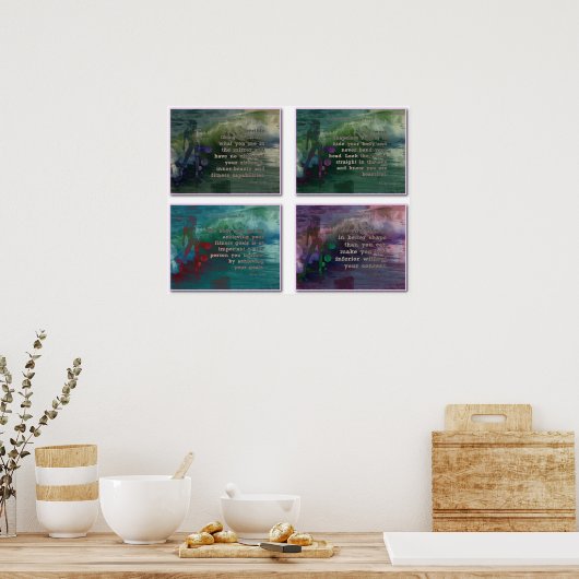 4 für Vertrauen! Poster (Küche)