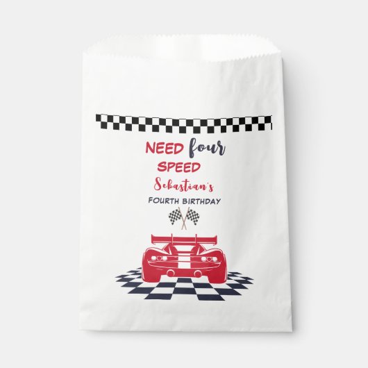 4-Gang-Kindergeburtstag Geschenktütchen (Vorderseite)