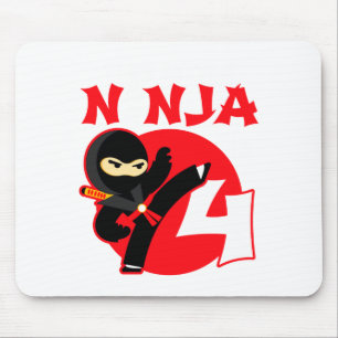 4. Geburtstag 4 Jahre alte Kinderparty Kleiner Nin Mousepad