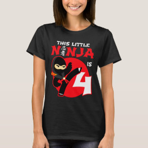 4. Geburtstag 4 Jahre alte Kinderparty Kleiner Nin T-Shirt